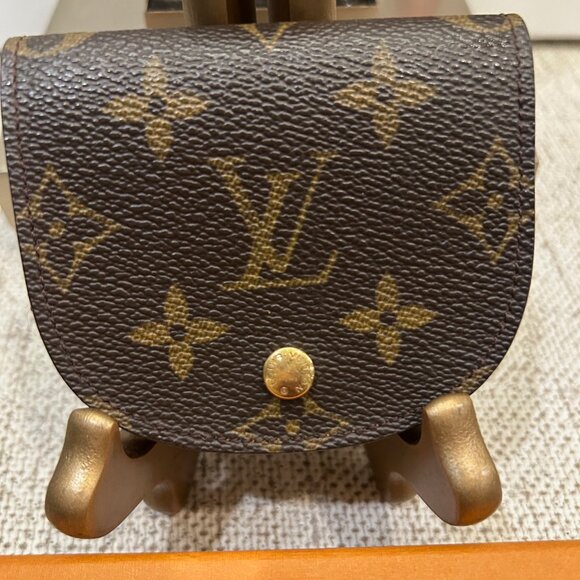 Authentic Louis Vuitton Monogram Porte Monnaie Gousset Coin Purse - Picture 2 of 12
